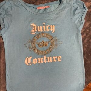 Juicy Couture Blue Tee with Gold Logo